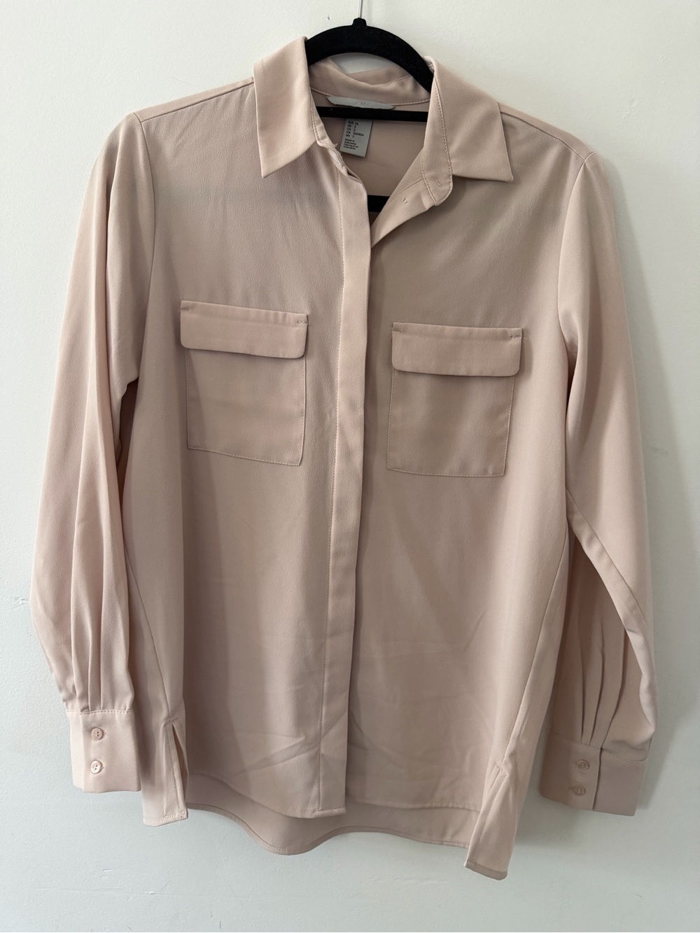 H&M Pale Blush Button-Down Shirt